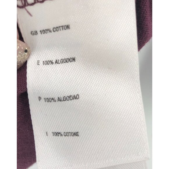 The North Face Womens S/P Purple Wine Long Sleeve V-Neck Cotton Shirt Scroll - Picture 5 of 6